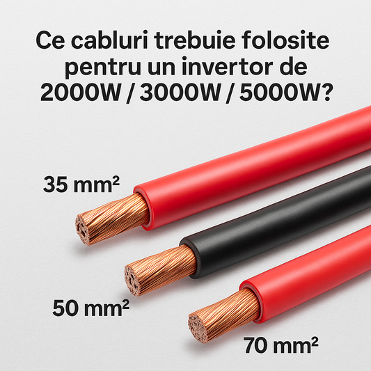 Ce cabluri trebuie folosite pentru un invertor de 2000W / 3000W / 5000W?