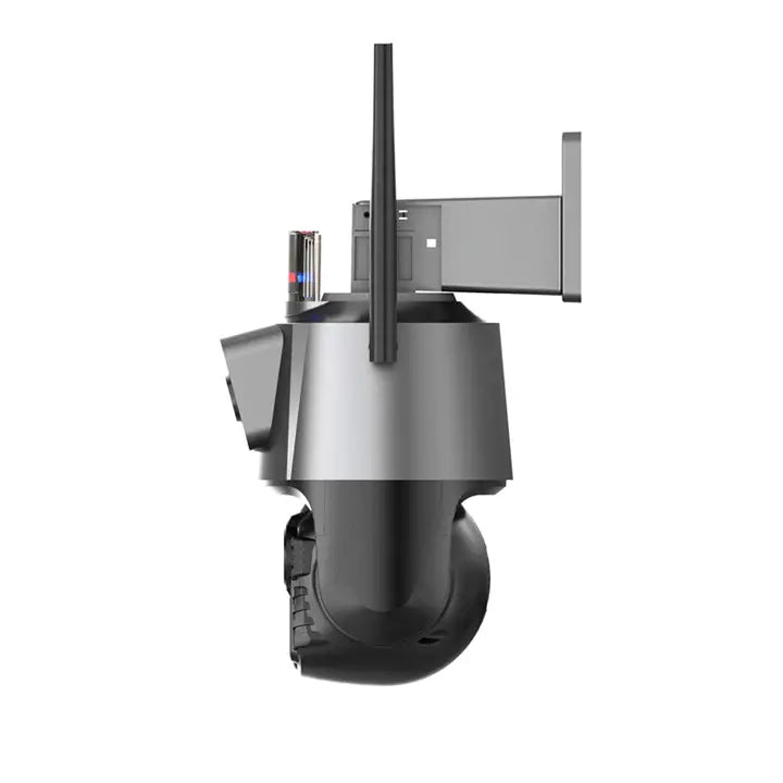 Camera de supraveghere WIFI 4K, 8MP, 2 lentile, Control din aplicatie, Urmarire automata, Rezistenta la apa IP66