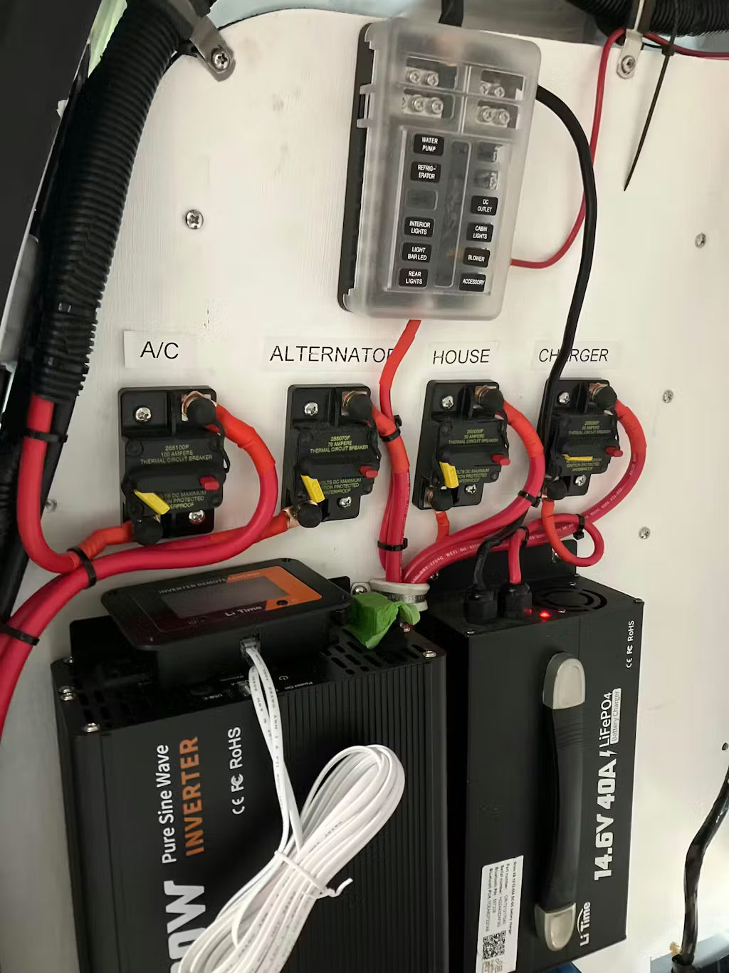 Incarcator Redresor LiTime 12V (14,6V) 40A pentru baterii LiFePO4, montabil, cu maner