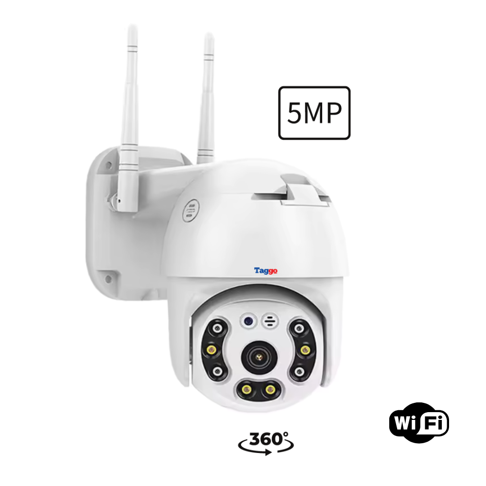 Camera Supraveghere WIFI, 5MP, Rezistenta La Apa, Rotire 360, Detectie Forma Umana, Notificare pe telefon