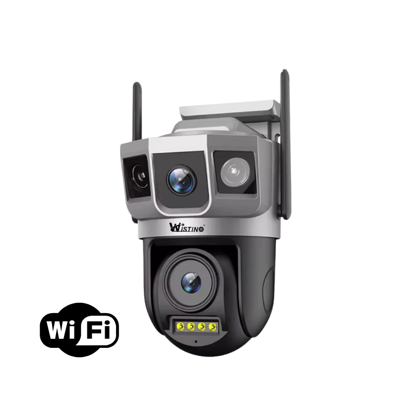 Camera de supraveghere WIFI 8MP, 2 lentile, Control din aplicatie, Urmarire automata, Rezistenta la apa IP66