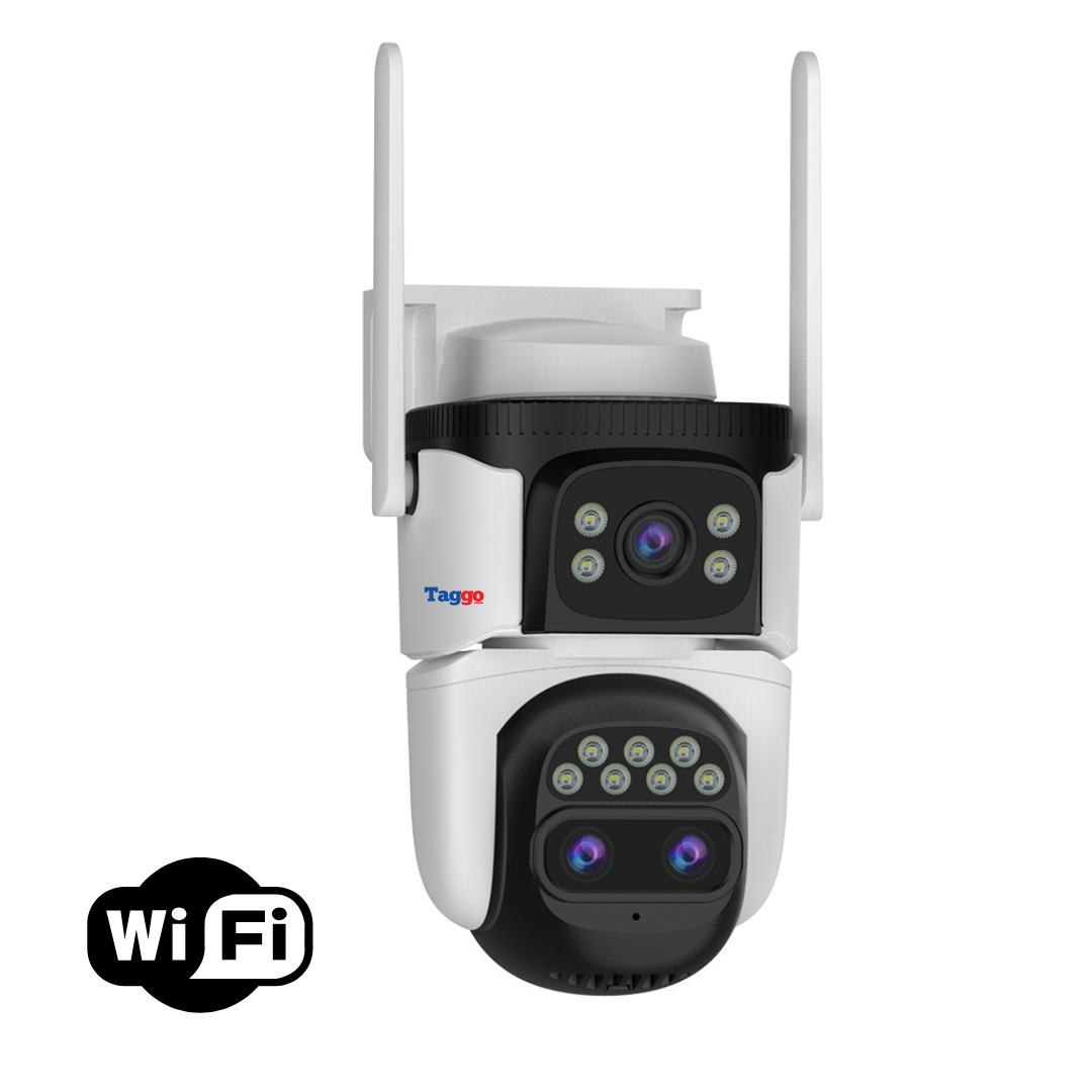 Camera de Supraveghere WIFI, 3 lentile, 6K 12MP, Auto Zooming 10x hybrid, Notificari, Control din Aplicatie, Urmarire Automata