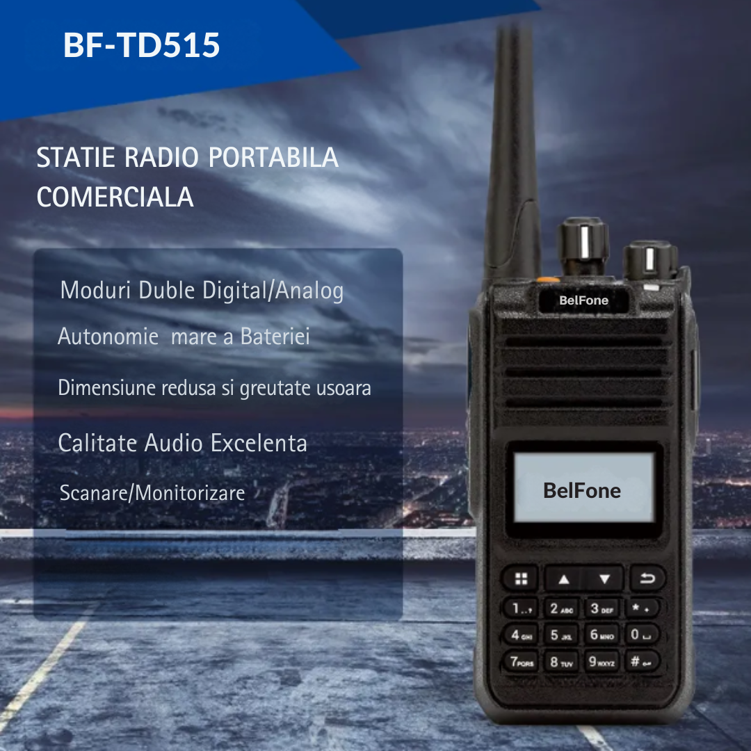 Statie radio digitala, DMR, Radio bidirecțional, Comunicare avansata, raza pana la 15KM