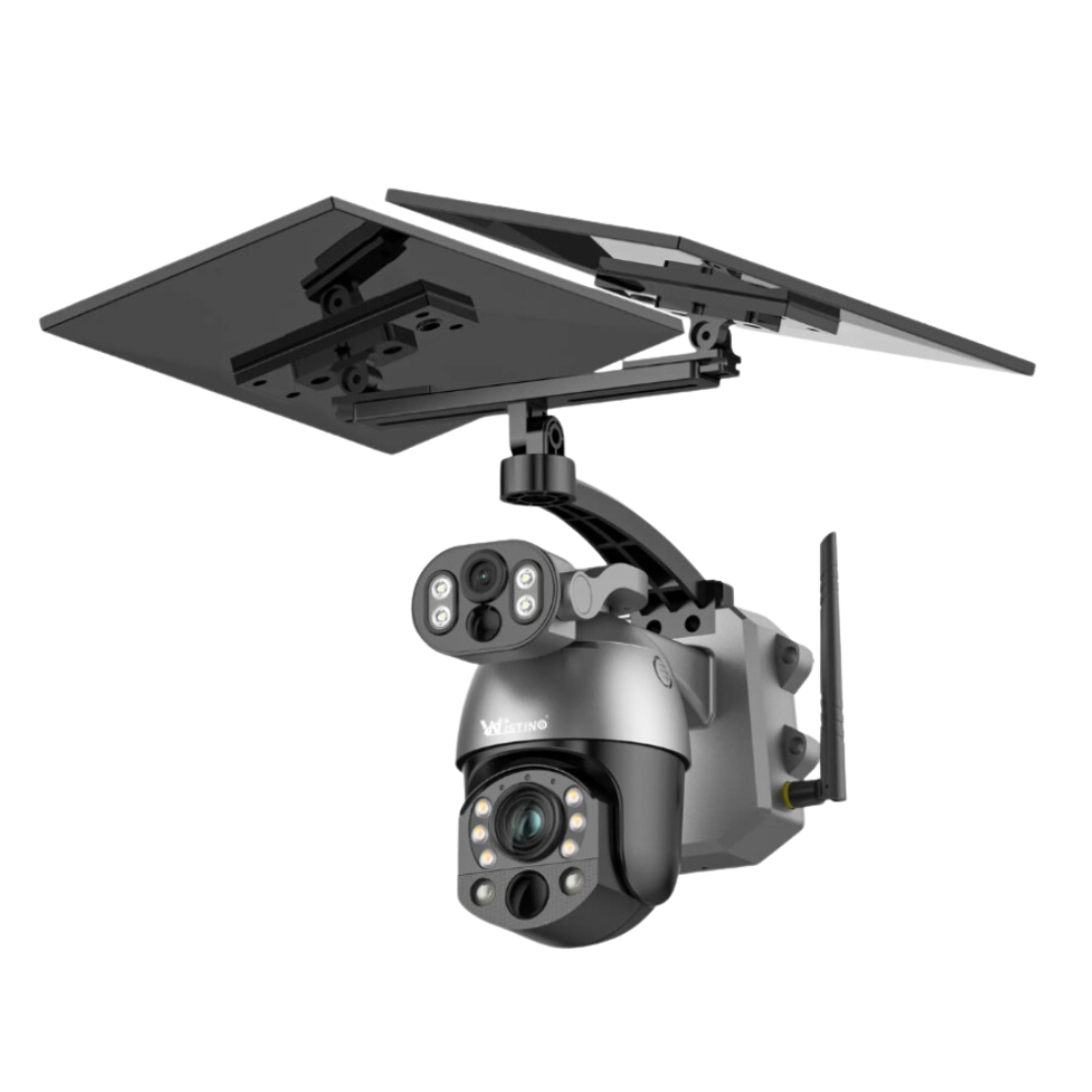 Camera Supraveghere 4G 4K Ultra HD 50X Optical ZOOM, Dual lens, Incarcare Solara Panou, Rotire Din Aplicatie, Rezistenta La Apa IP 66