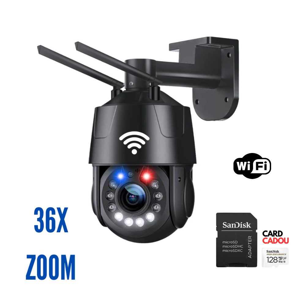 Camera Supraveghere WIFI 4K Ultra HD 36X Optical ZOOM, Rotire Din Aplicatie, Rezistenta La Apa IP 66