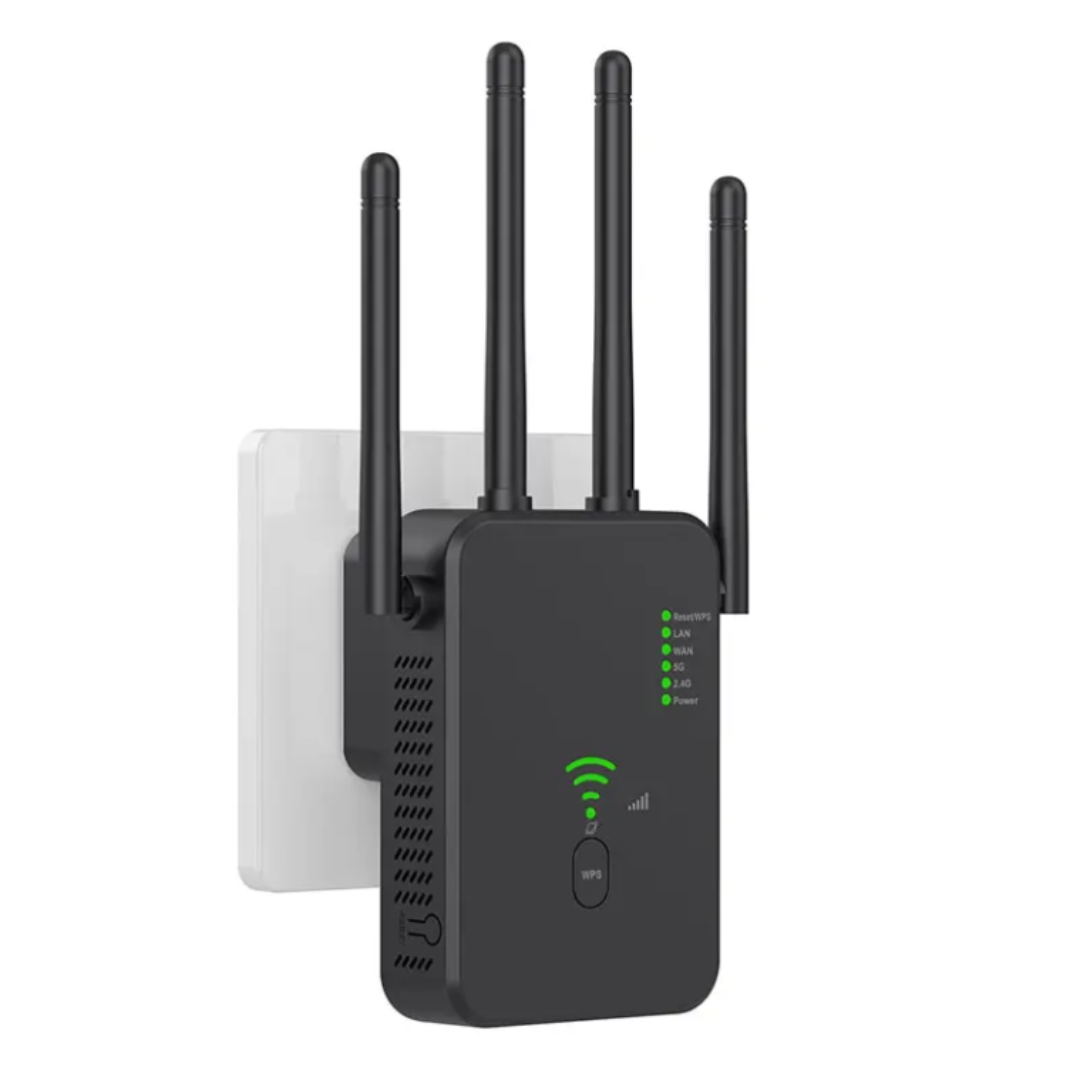 Amplificator WiFi 300 Mbps, Retea 2.4G, Black – Semnal Puternic, acoperire extinsa si conexiune stabila