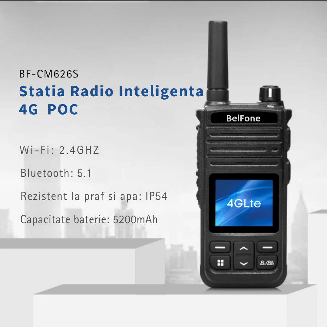 Statie Radio Profesionala - POC, 4G LTE, Comunicare Avansata prin Internet, Conectivitate Globala si Performanta Fiabila