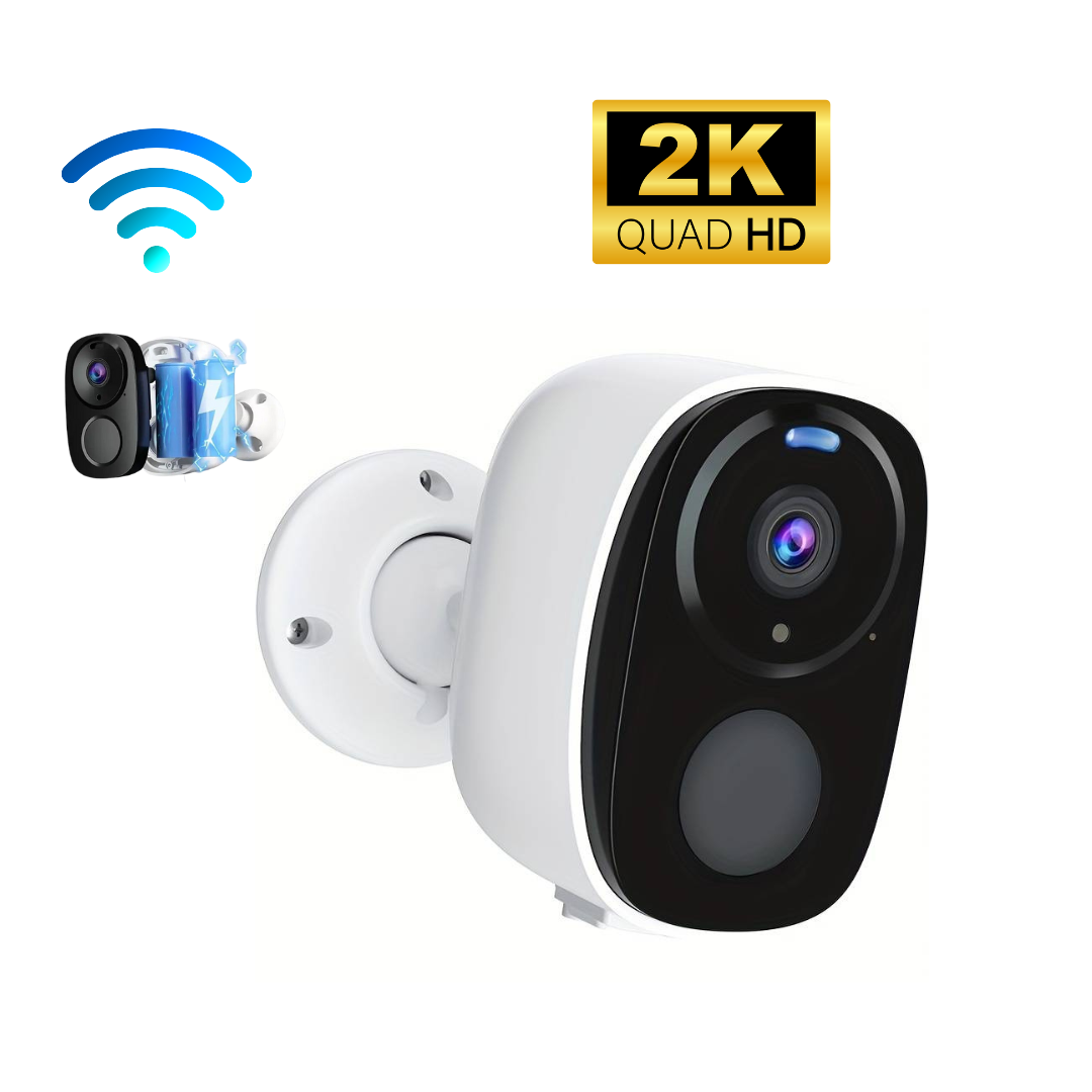 Camera de supraveghere WIFI 2K, 4MP, Baterie incorporata, Control din aplicatie,Rezistenta la apa IP66