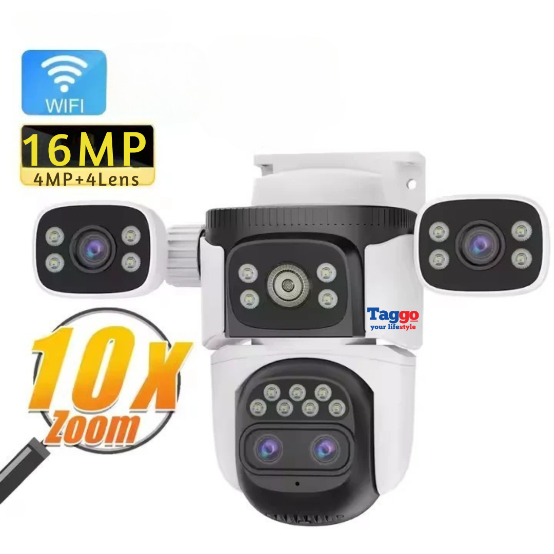 Camera Supraveghere WiFi 16MP – Zoom 10X, Vedere Nocturna Color, Audio Bidirectional, Detectie Miscare si Urmarire Automata