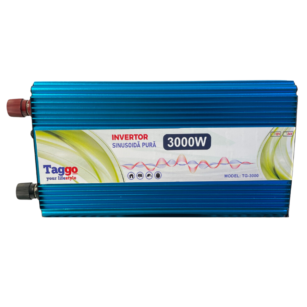 Invertor 2 in 1 SINUS PUR 3000W 12V - 220V cu Functie UPS de incarcare acumulatori