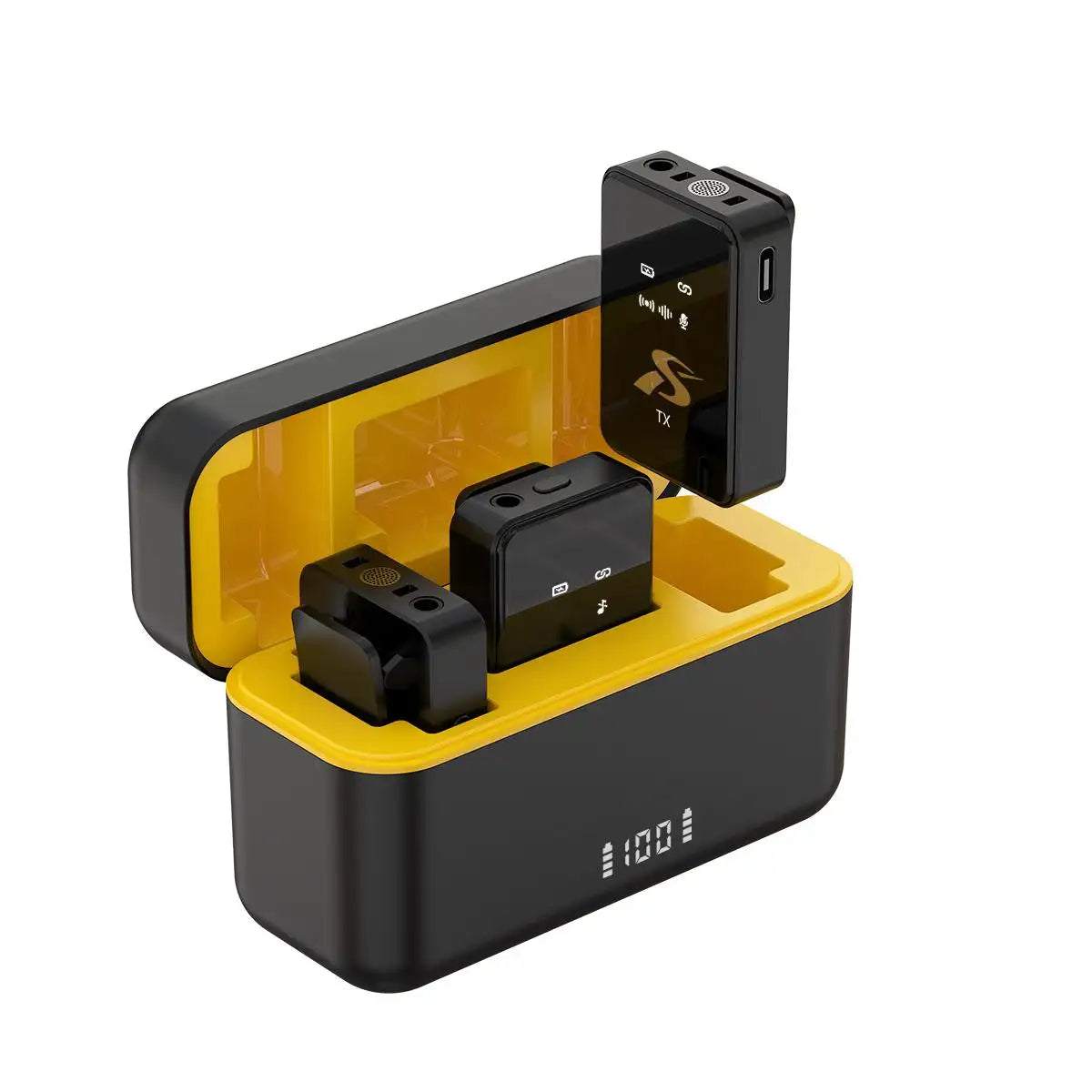 Set Microfoane Wireless Lavaliera cu 2 Microfoane si Receptor