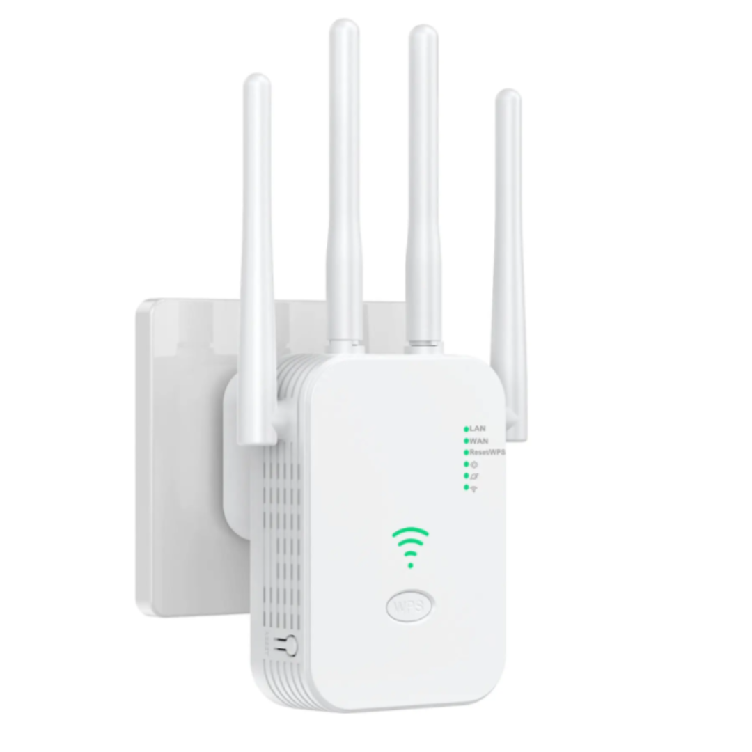 Amplificator WiFi 300 Mbps, Retea 2.4G, White – Semnal Puternic, acoperire extinsa si conexiune stabila