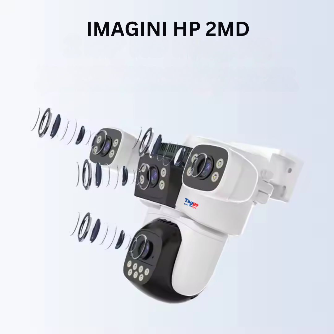 Camera supraveghere WiFi, Audio Bidirectional, 16MP, Patru Lentile HD, Vedere panoramica 360°, PTZ