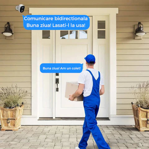 Camera de supraveghere WIFI 2K, 4MP, Baterie incorporata, Control din aplicatie,Rezistenta la apa IP66