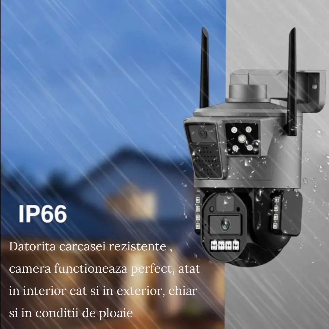 Camera de Supraveghere WIFI, Viziune Nocturna, Rezistenta La Apa IP 66, Control din aplicatie