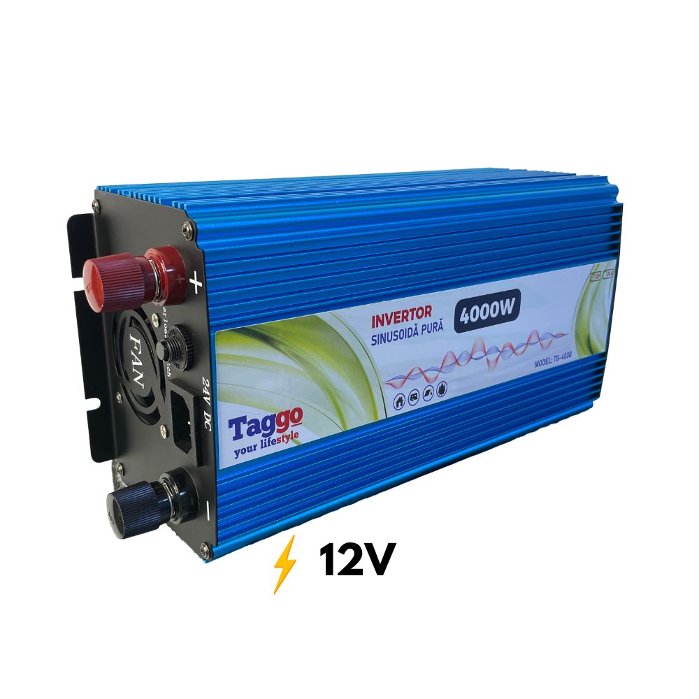 Invertor 2 in 1 SINUS PUR 4000W 12V - 220V cu Functie UPS de incarcare acumulatori