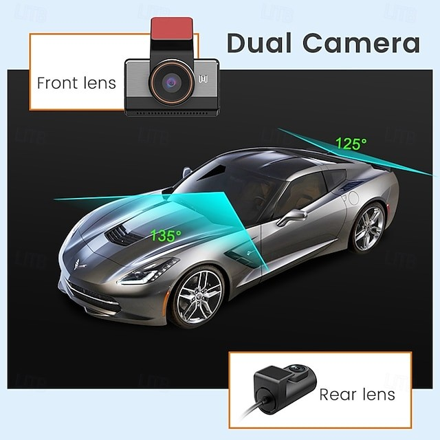 Camera auto 4G Cartela SIM P86 2K + camera spate 720P, 4G LTE, WiFi HotSpot, Monitorizare la distanta