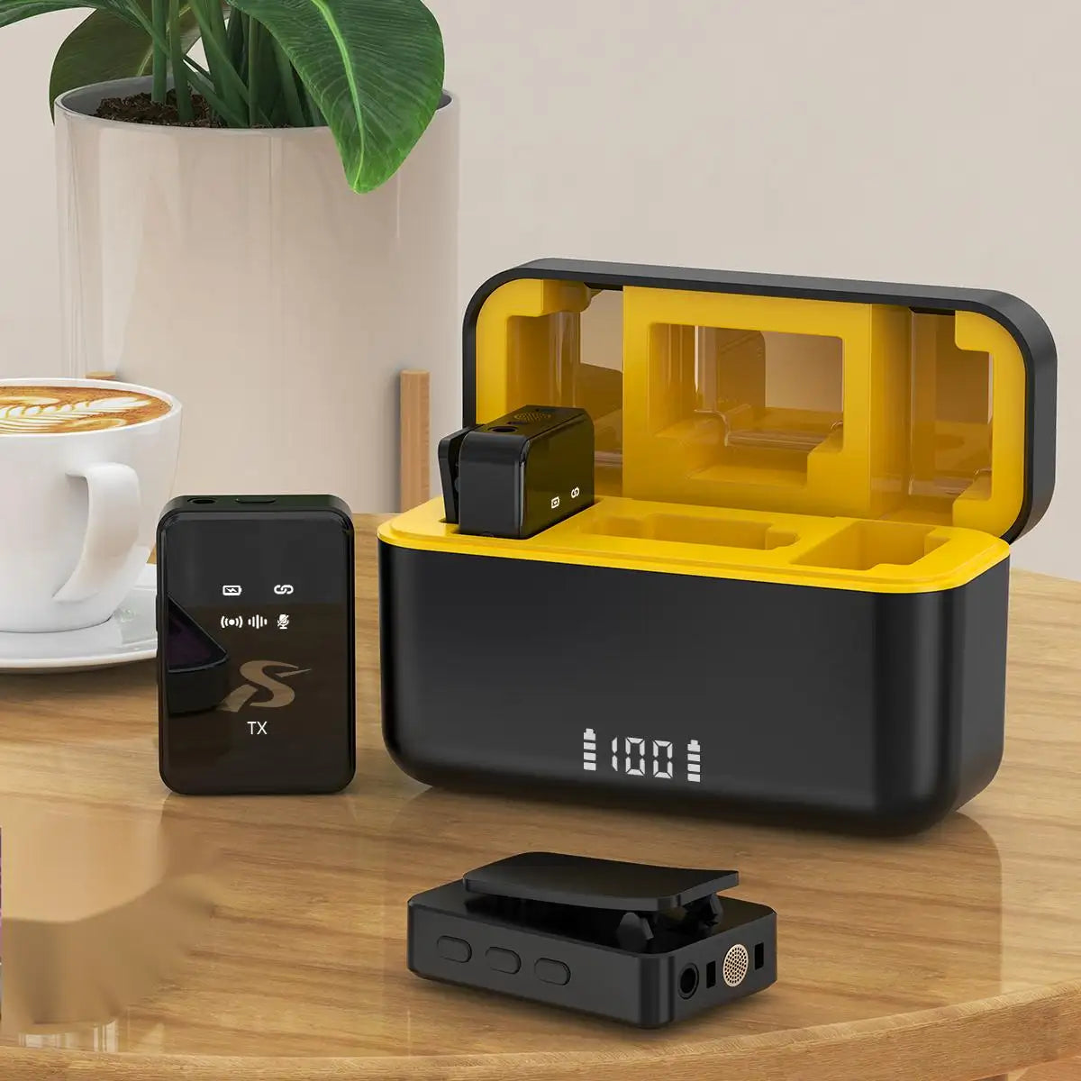 Set Microfoane Wireless Lavaliera cu 2 Microfoane si Receptor