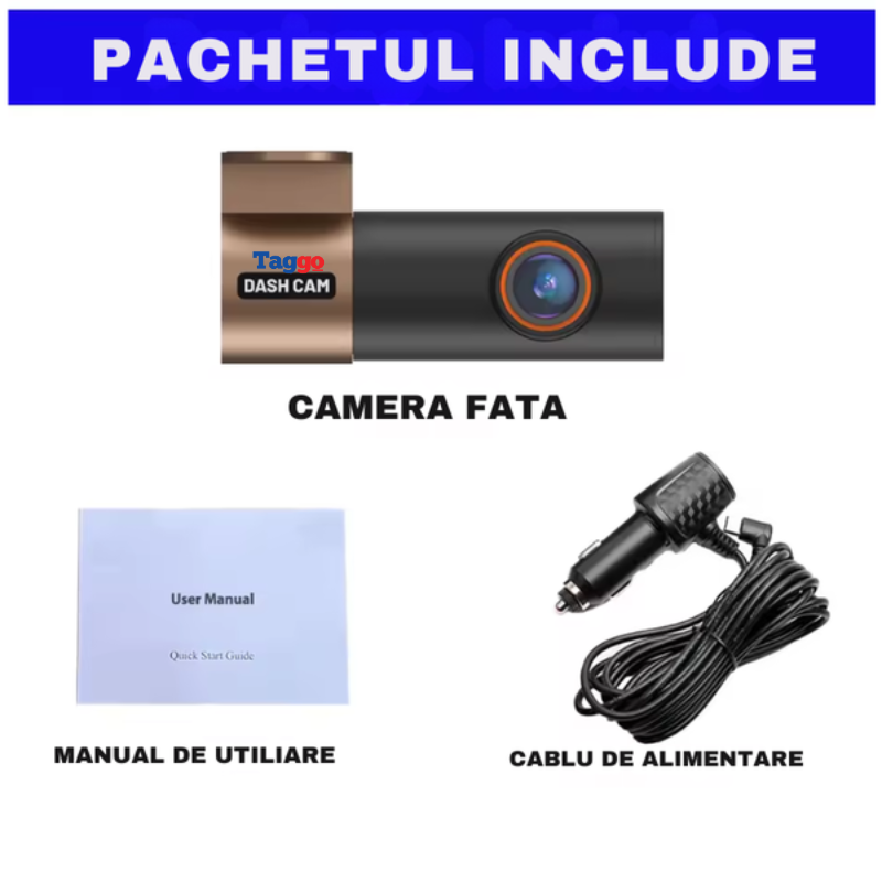 Camera Auto DVR Full HD 1080P, WiFi 2.4GHz, Senzor de Impact