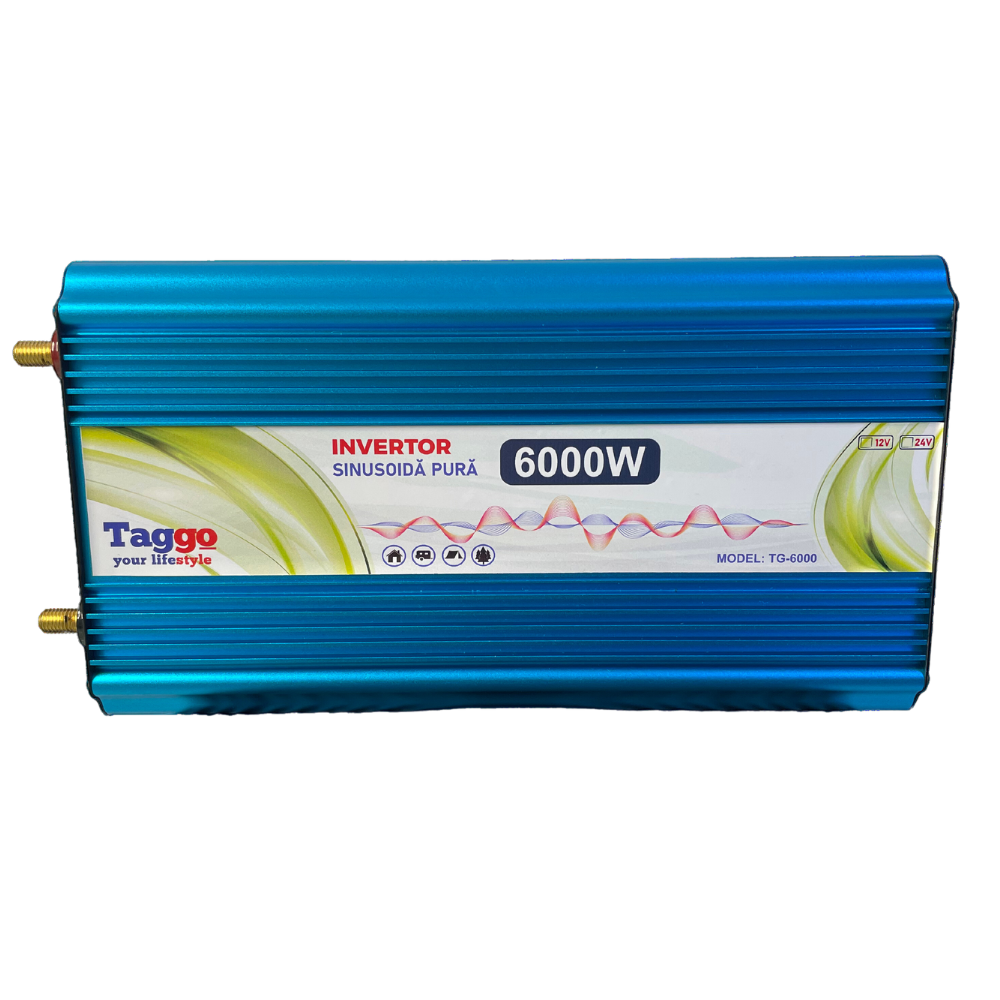 Invertor 2 in 1 SINUS PUR 6000W 12V - 220V cu Functie UPS de incarcare acumulatori