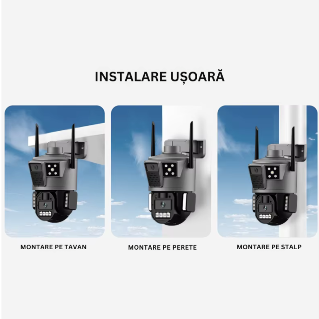 Camera de Supraveghere WIFI, Viziune Nocturna, Rezistenta La Apa IP 66, Control din aplicatie