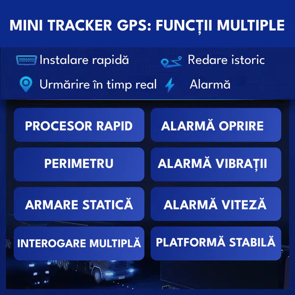 Mini tracker GPS 4G OBD, control de la distanta, istoric traseu, anti-furt, precizie 10 m, baterie 150mAh