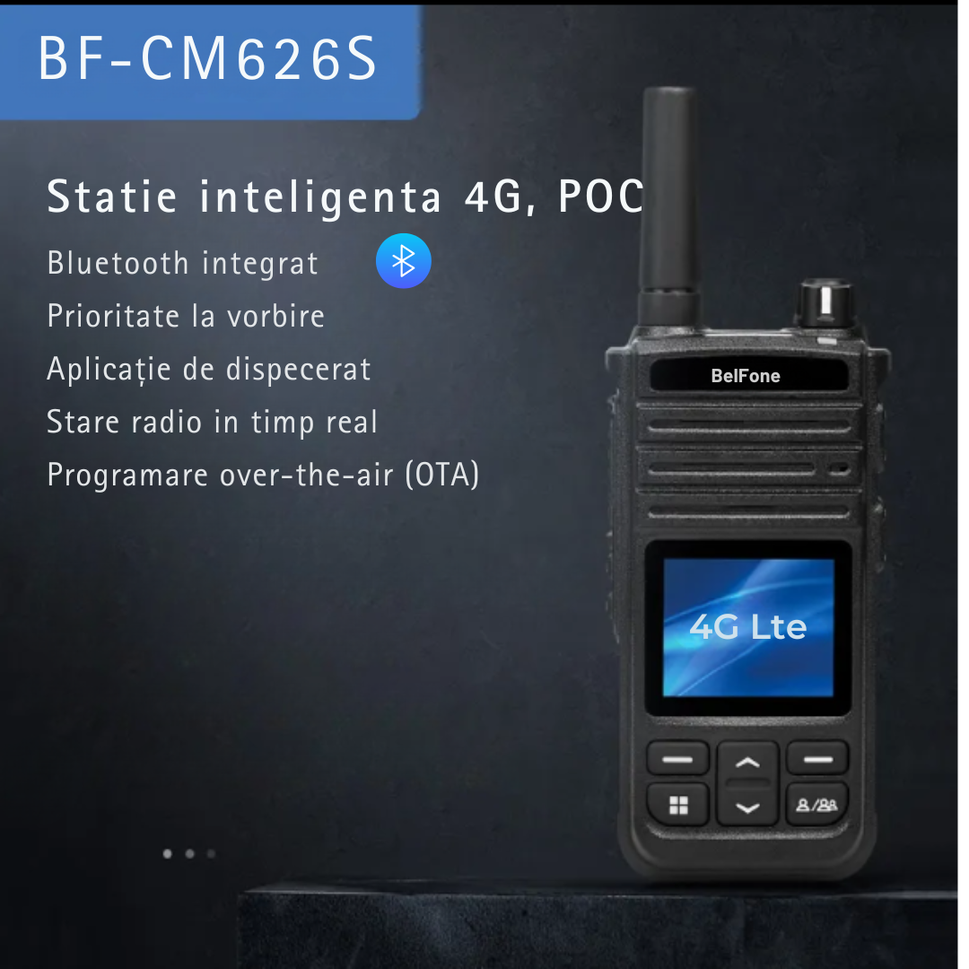 Statie Radio Profesionala - POC, 4G LTE, Comunicare Avansata prin Internet, Conectivitate Globala si Performanta Fiabila