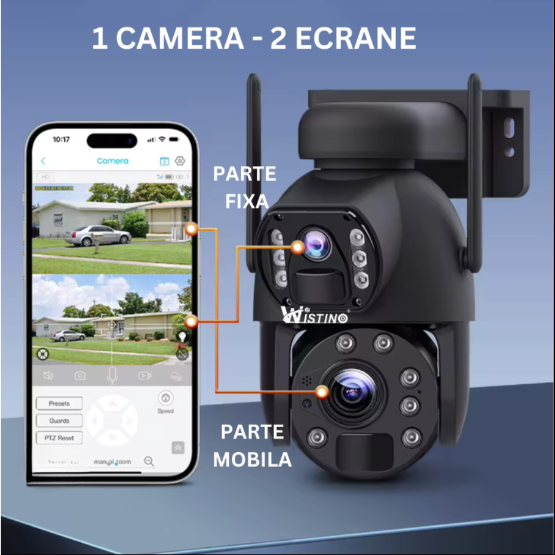 Camera Supraveghere 4G 3K Ultra HD 50X ZOOM, 10W, Dual Camera, Incarcare Solara, Rotire Din Aplicatie, Rezistenta La Apa IP 66