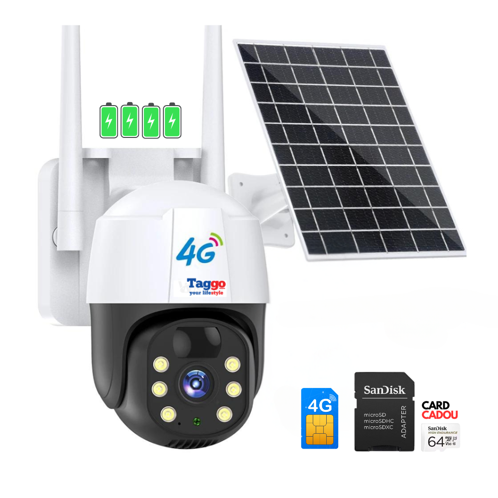 Camera de Supraveghere Solara 4G Cartela SIM 5 MP, Zoom 10X, Full HD, Panou Solar 9W Rezistenta La Apa IP 66