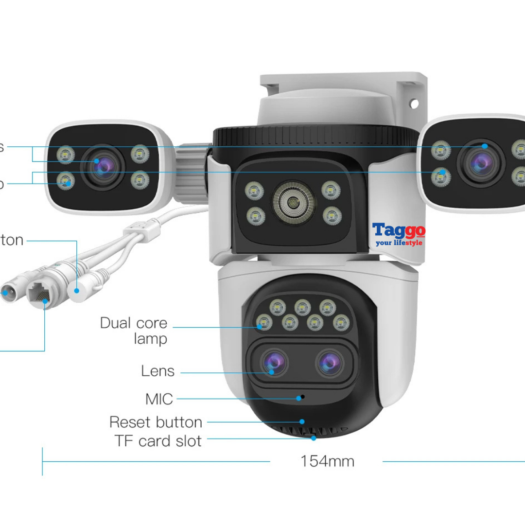 Camera Supraveghere WiFi 16MP – Zoom 10X, Vedere Nocturna Color, Audio Bidirectional, Detectie Miscare si Urmarire Automata