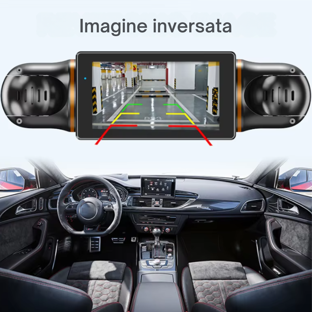 Camera Auto Crocodil, Senzor G si Inregistrare in Bucla – Monitorizare 360° cu 4 Lentile, Vedere Nocturna