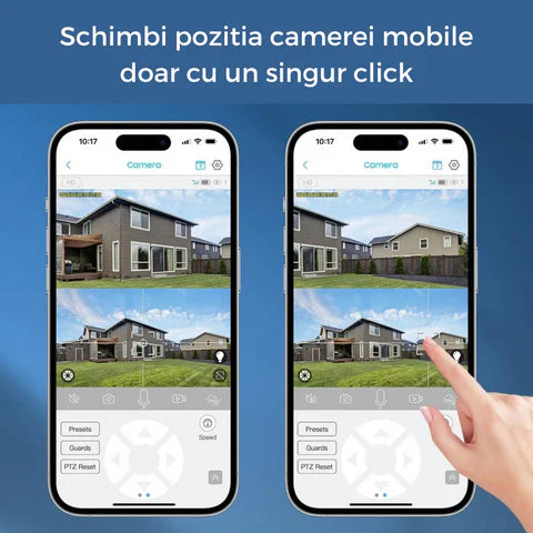 Camera Supraveghere WIFI 4K Ultra HD, Dual Camera 4MP+4MP, 10X ZOOM, Incarcare Solara, Rotire Din Aplicatie, Rezistenta La Apa IP 66