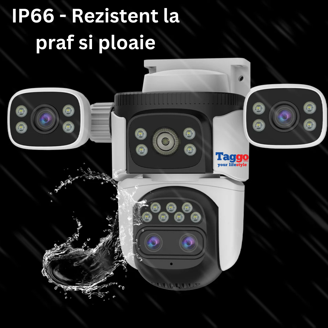 Camera Supraveghere WiFi 16MP – Zoom 10X, Vedere Nocturna Color, Audio Bidirectional, Detectie Miscare si Urmarire Automata