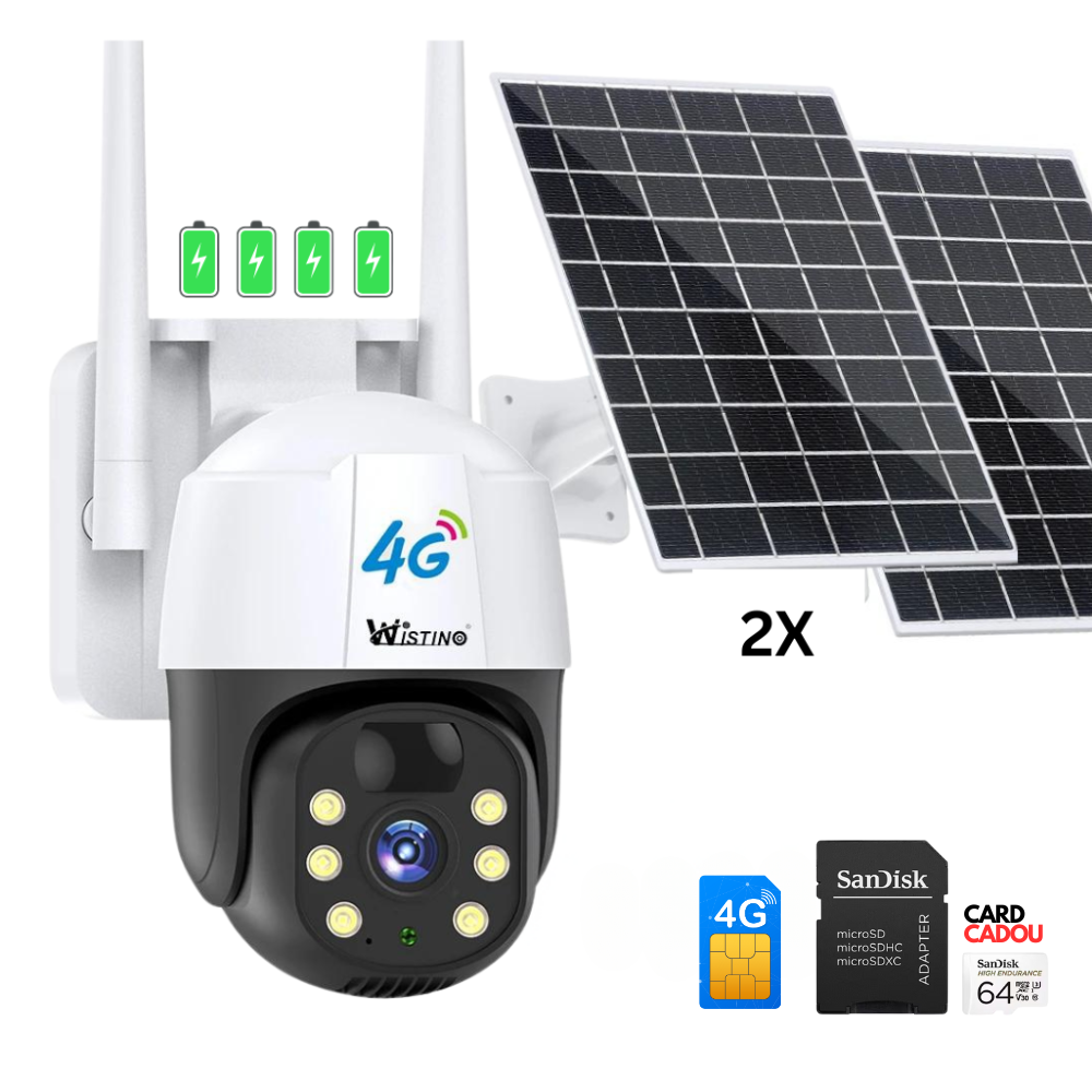 Camera de Supraveghere Solara 4G Cartela SIM 5 MP, Zoom 10X, Full HD, Panou Solar 9W Rezistenta La Apa IP 66