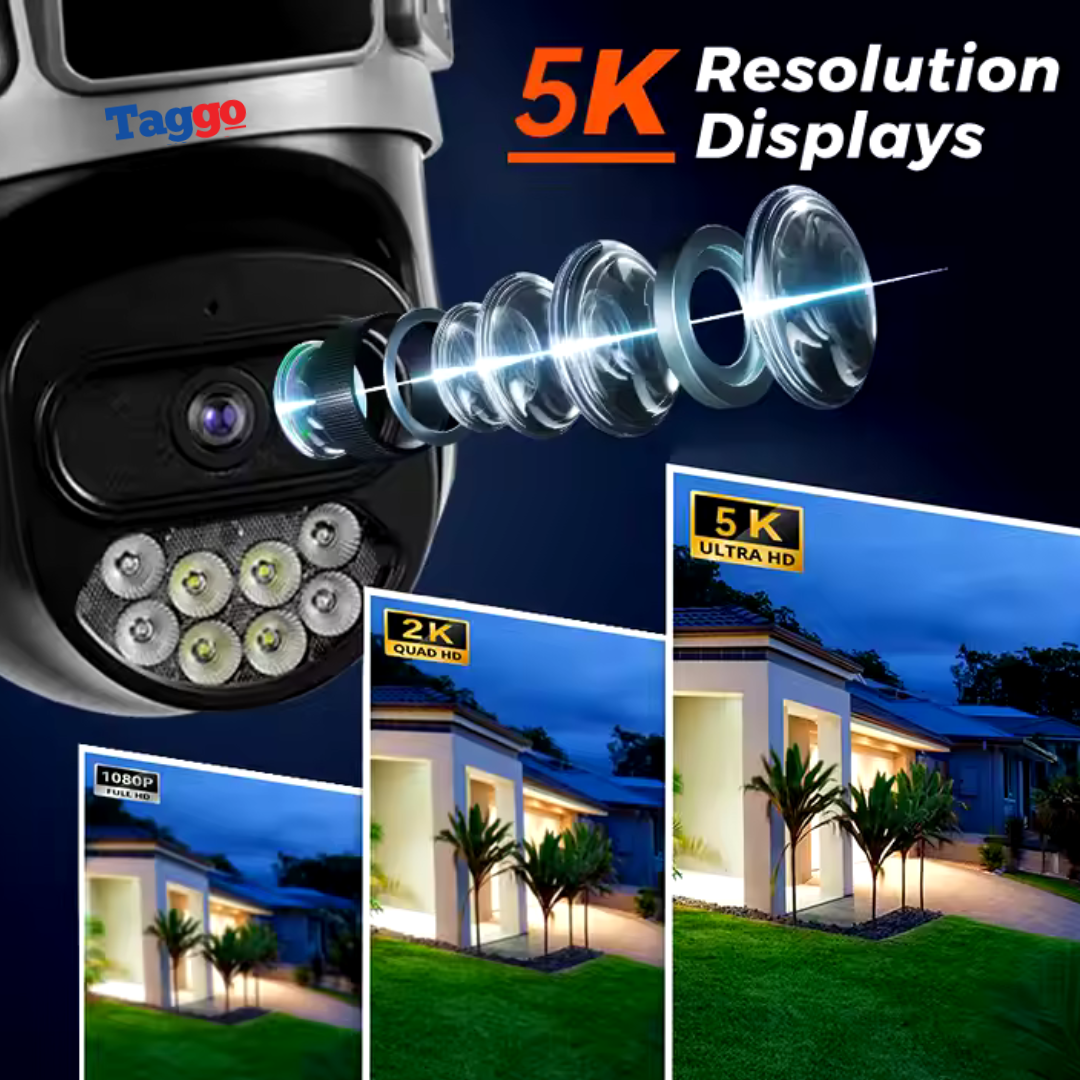 Camera de supraveghere 4G Cartela SIM 6K, 10MP, 3 ecrane, Urmarire automata, Control din aplicatie, Rezistenta la apa , Full Color