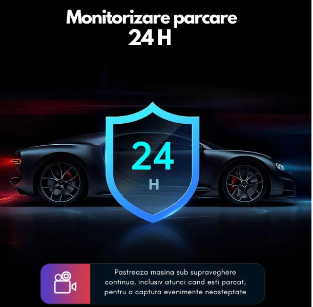 Camera Auto V55PRO 4K + camera spate 1080P, WiFi, WDR, Viziune nocturna