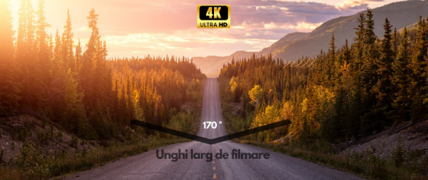 Camera Auto V55PRO 4K + camera spate 1080P, WiFi, WDR, Viziune nocturna