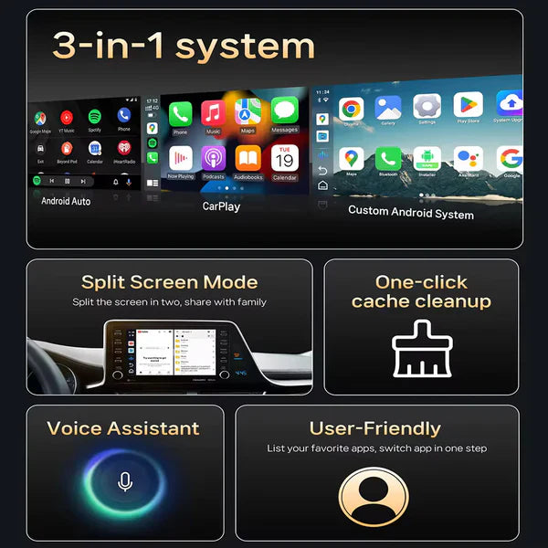 Android 12 Wireless CarPlay CA481 Aibox, Youtube, Netflix, Spotify, 4G+64G - Taggo.ro
