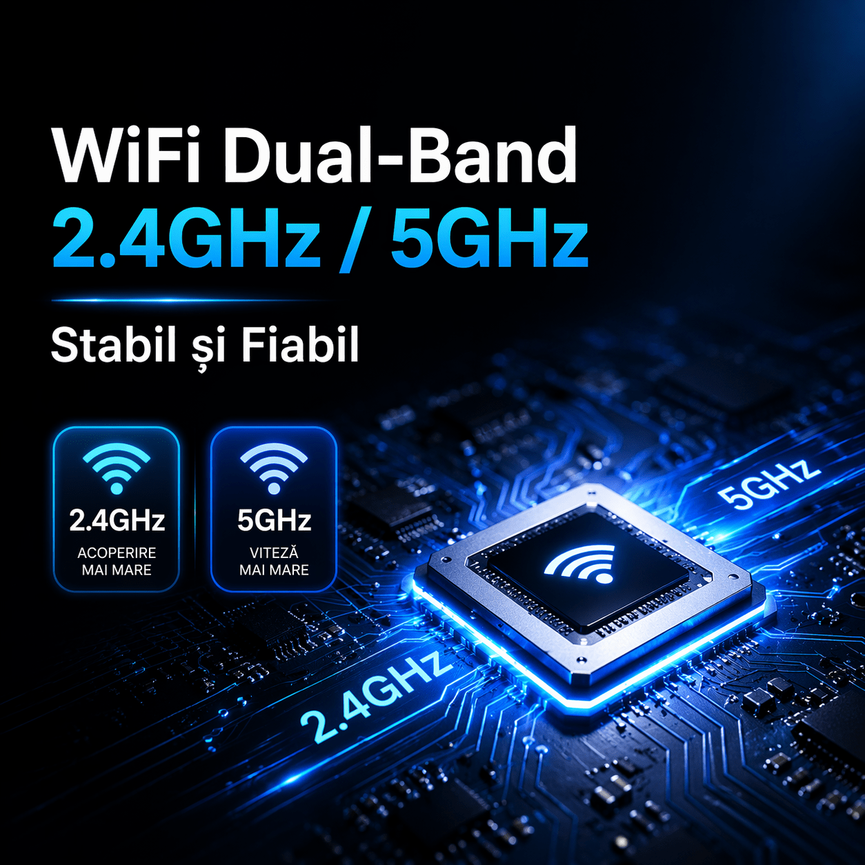 Camera supraveghere interior Taggo cu WiFi, rezoluție 4MP, detectare persoane și vedere nocturnă.