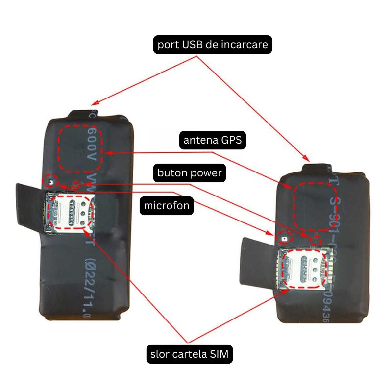 Micro tracker GSM GPS 1000 mAh, de dimensiunea unei monede, cu localizare GPS, AGPS, LBS si Wi-Fi precisa si rapida
