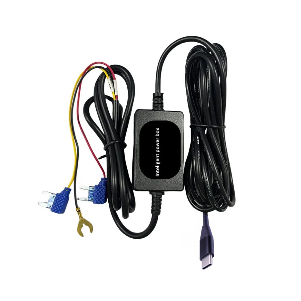 Cablu adaptor pentru camere DVR 5V 2A, conexiune 24/7, intrare USB-C, kit instalare camere DVR 12-24V
