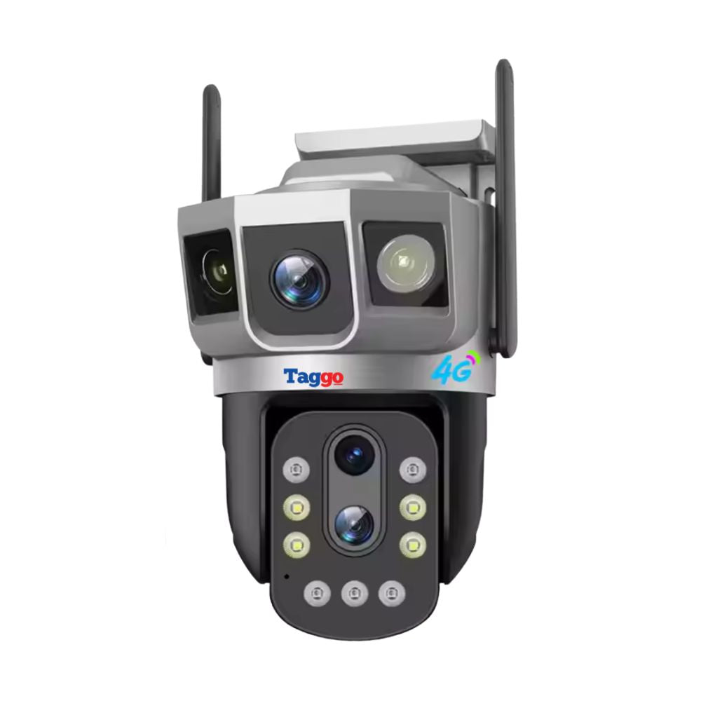 Camera de Supraveghere 4G, 3 lentile, 6K 12MP, Zoom 10x optic, Notificari, Control din Aplicatie, Urmarire Automata