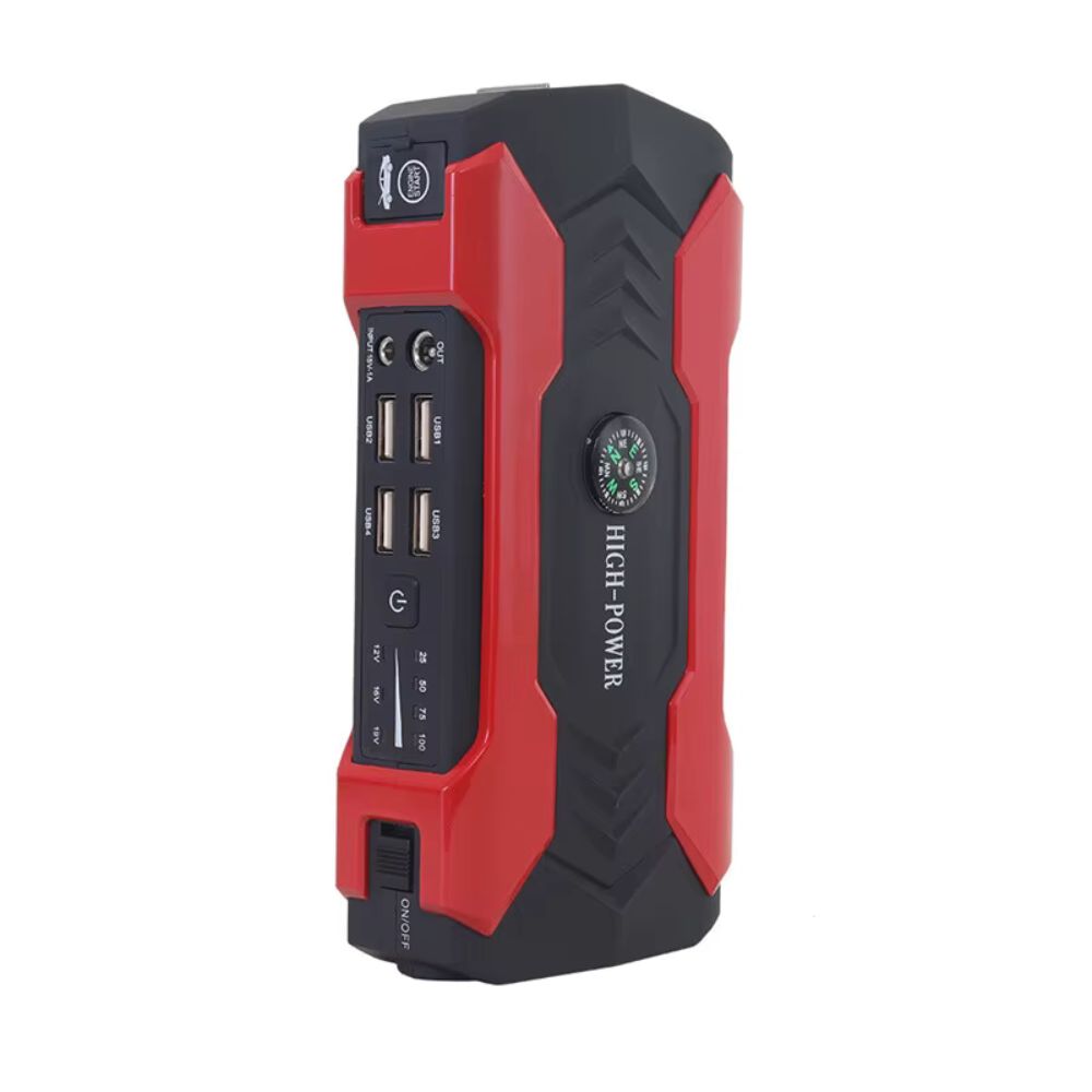 Starter auto multifunctional, acumulator extern, 4 usb, lanterna, busola 12V 12000mAh, curent de pornire 400A