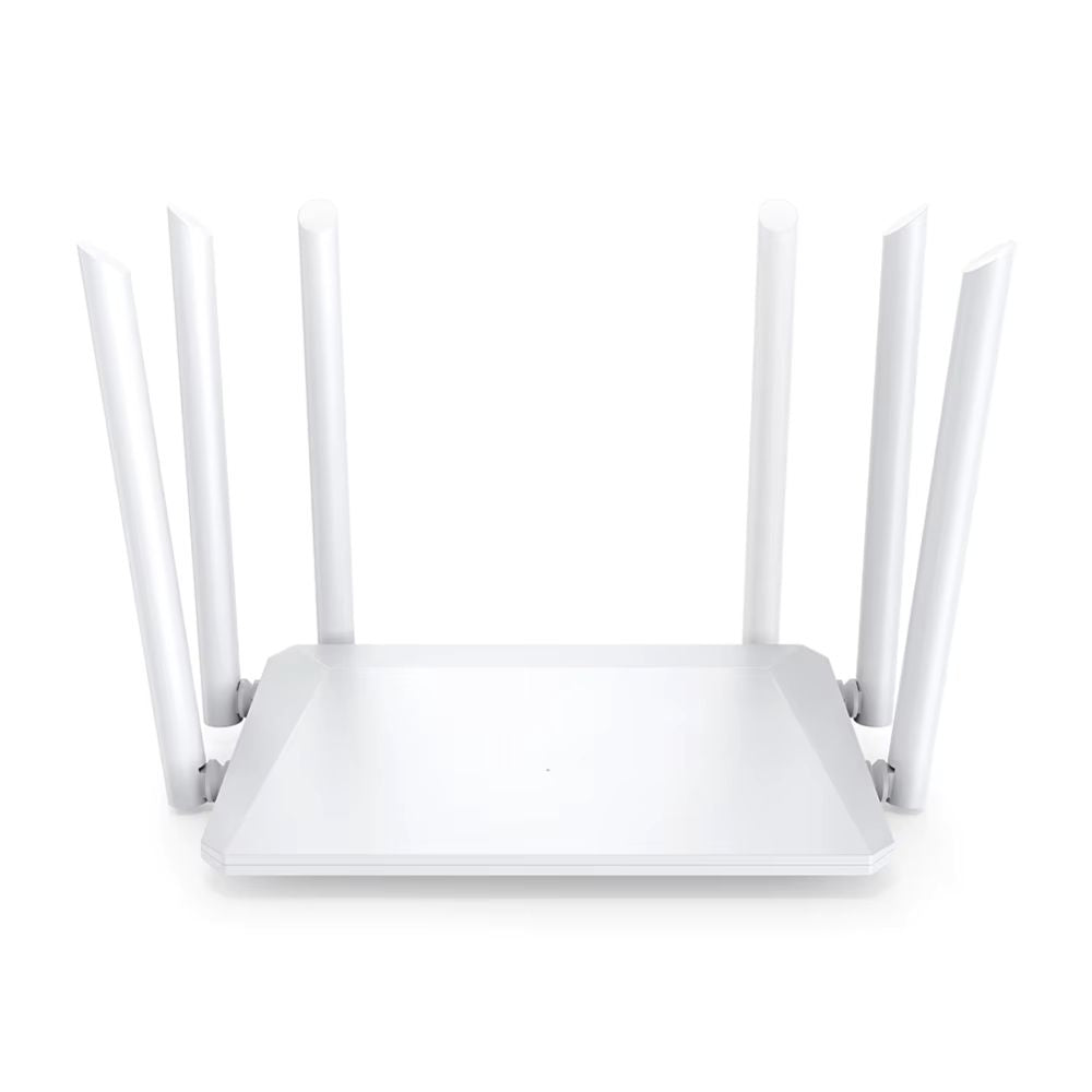 Router WiFi Wireless 2.4G/5.8G, 1200Mbps cu 6 Antene Externe, Semnal puternic, Acoperire extinsa si Functie Duala