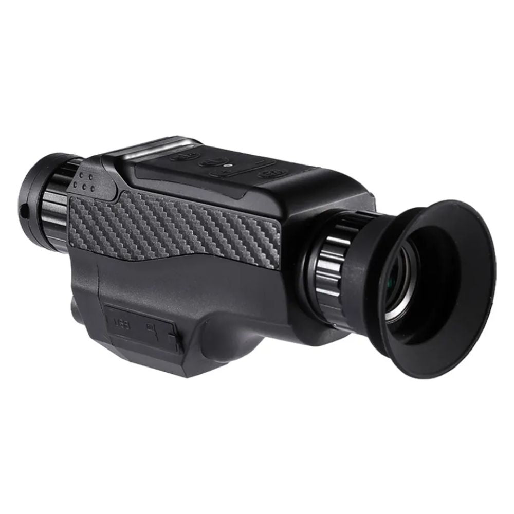 Monoclu Digital Profesional cu Night Vision de Vanatoare 4K, Zoom 4-32X, Ecran LCD, Acumulator, Negru