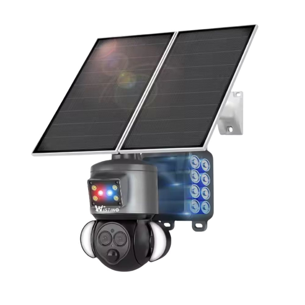 Camera de Supraveghere Cu Incarcare Solara 4G Panou 20W, 4K, ZOOM 12X, FullHD, Rain Charging, Rotire Din Aplicatie, Rezistenta La Apa IP 66