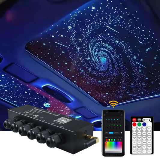 Kit Fibra Optica 9W efect stele cazatoare, meteorit, RGB, 12 canale