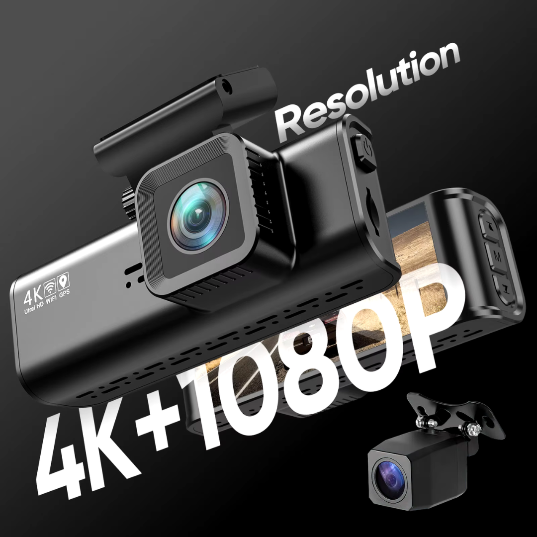 Camera auto 4K, ecran LCD + camera spate 1080P DVR WIFI, Vizionare nocturna, Senzor Sony IMX 335,