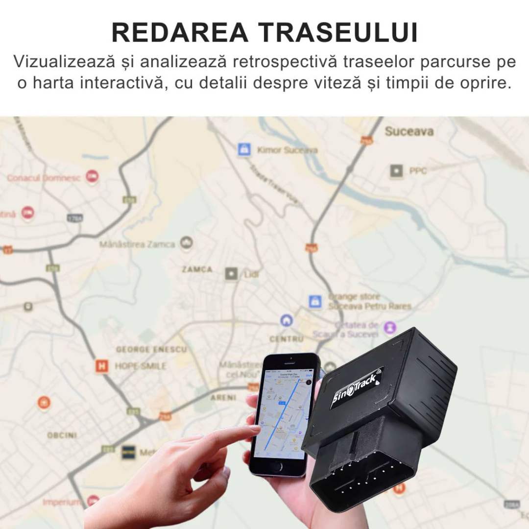 Mini tracker GPS 4G OBD, control de la distanta, istoric traseu, anti-furt, precizie 10 m, baterie 150mAh