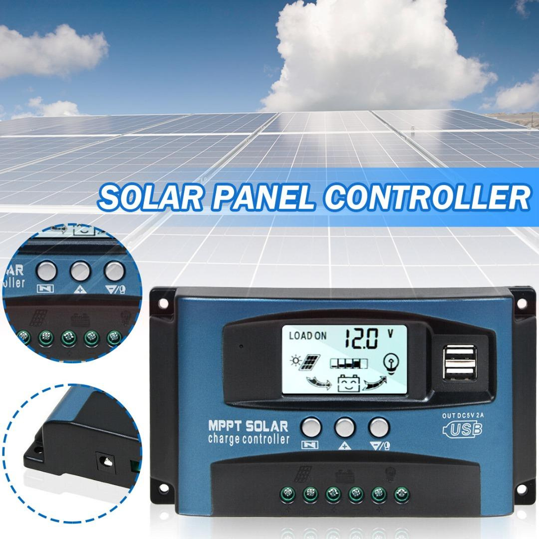 Controller solar, MPPT / PWM, 100A, 1200W (12V 24V 36V 48V 60V) Dual USB, LCD display, Control din Aplicatie
